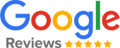 Logo des avis Google avec cinq étoiles jaunes.